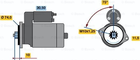 BOSCH 0 986 016 421 - Стартер autozip.com.ua