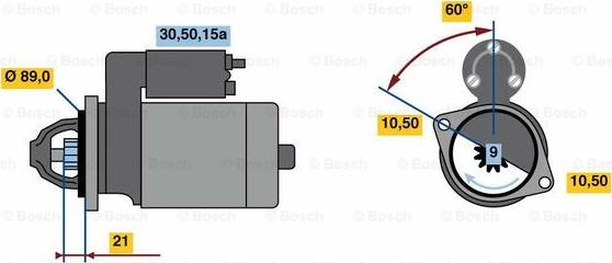 BOSCH 0 986 016 560 - Стартер autozip.com.ua