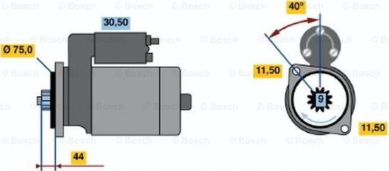 BOSCH 0 986 016 651 - Стартер autozip.com.ua