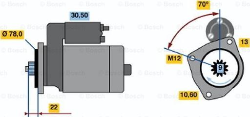 BOSCH 0 986 016 161 - Стартер autozip.com.ua