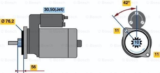 BOSCH 0 986 016 310 - Стартер autozip.com.ua