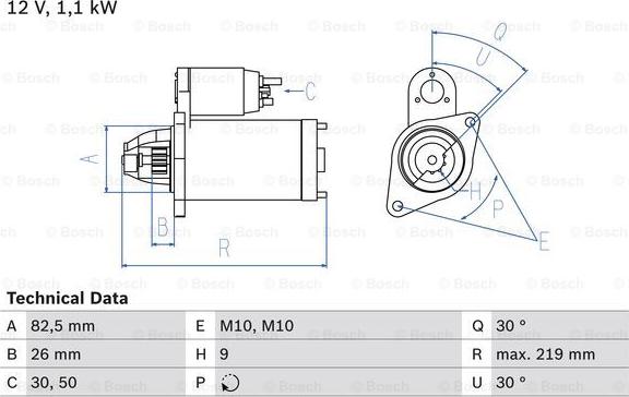 BOSCH 0 986 016 380 - Стартер autozip.com.ua