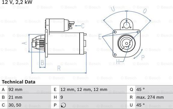 BOSCH 0 986 016 210 - Стартер autozip.com.ua