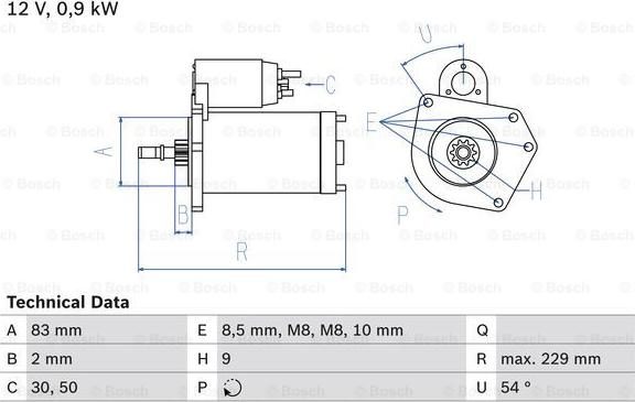 BOSCH 0 986 016 790 - Стартер autozip.com.ua