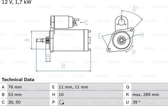 BOSCH 0 986 016 700 - Стартер autozip.com.ua