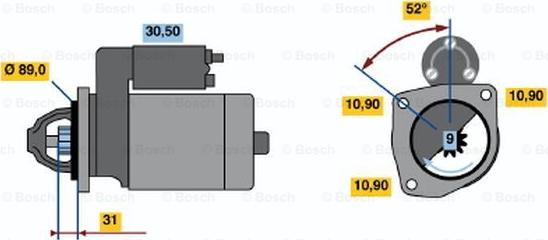 BOSCH 0 986 010 990 - Стартер autozip.com.ua