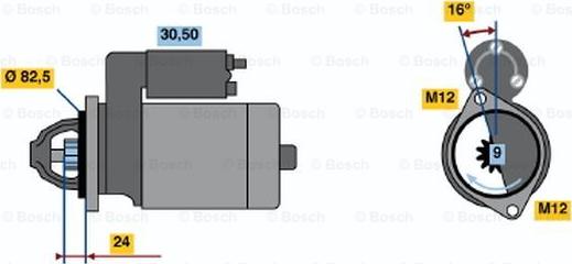 BOSCH 0 986 010 900 - Стартер autozip.com.ua