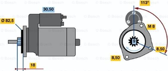 BOSCH 0 986 010 910 - Стартер autozip.com.ua