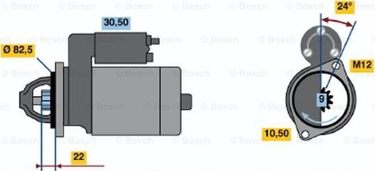 BOSCH 0 986 010 930 - Стартер autozip.com.ua