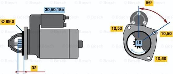 BOSCH 0 986 010 400 - Стартер autozip.com.ua