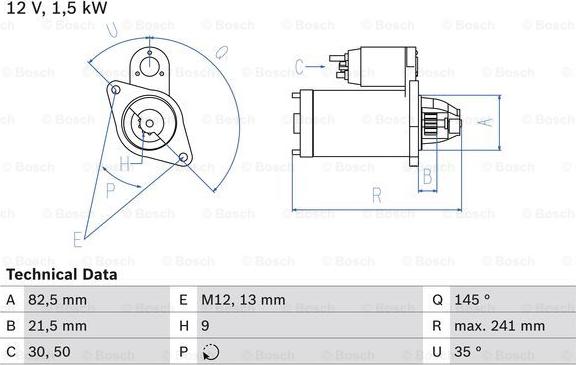 BOSCH 0 986 010 850 - Стартер autozip.com.ua