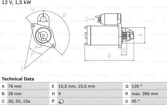 BOSCH 0 986 010 870 - Стартер autozip.com.ua