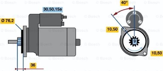 BOSCH 0 986 010 370 - Стартер autozip.com.ua