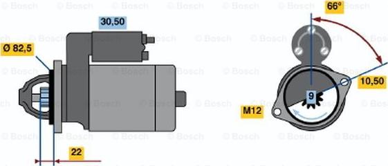 BOSCH 0 986 010 250 - Стартер autozip.com.ua