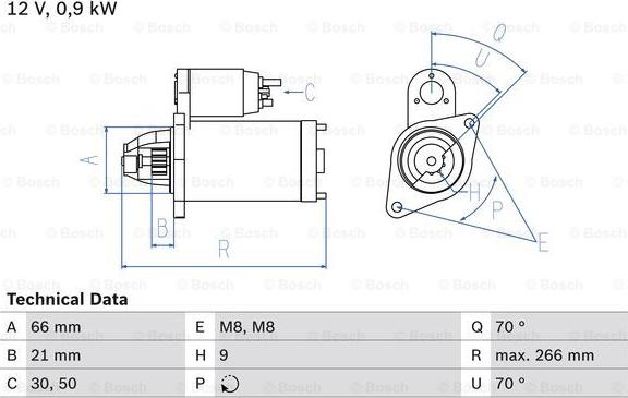 BOSCH 0 986 010 200 - Стартер autozip.com.ua