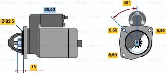 BOSCH 0 986 010 280 - Стартер autozip.com.ua