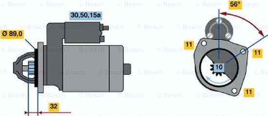 BOSCH 0 986 010 710 - Стартер autozip.com.ua