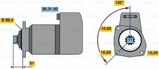 BOSCH 0 986 011 460 - Стартер autozip.com.ua