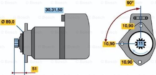 BOSCH 0 986 011 480 - Стартер autozip.com.ua