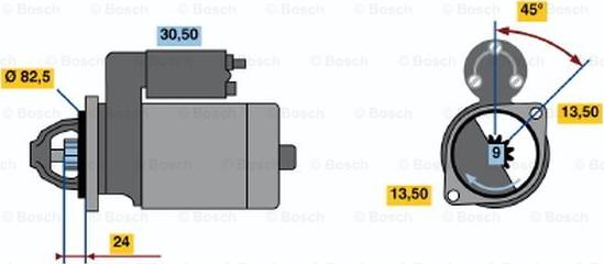 BOSCH 0 986 011 190 - Стартер autozip.com.ua