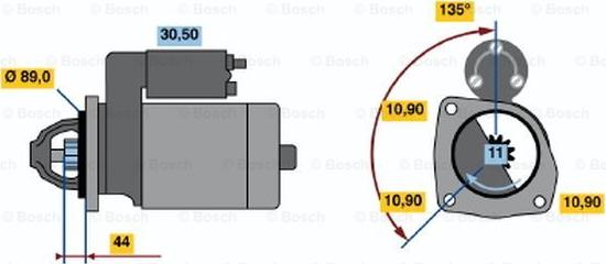 BOSCH 0 986 011 170 - Стартер autozip.com.ua