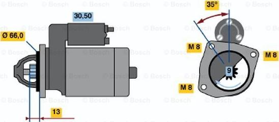 BOSCH 0 986 011 810 - Стартер autozip.com.ua