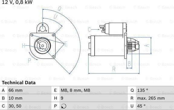 BOSCH 0 986 011 830 - Стартер autozip.com.ua