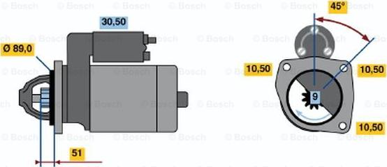 BOSCH 0 986 011 340 - Стартер autozip.com.ua