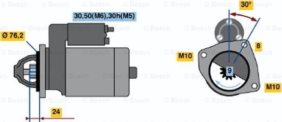 BOSCH 0 986 018 460 - Стартер autozip.com.ua