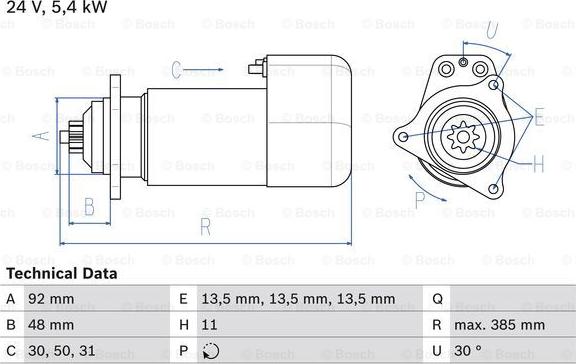 BOSCH 0 986 018 420 - Стартер autozip.com.ua