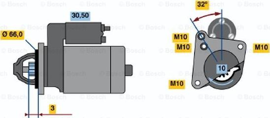 BOSCH 0 986 018 591 - Стартер autozip.com.ua