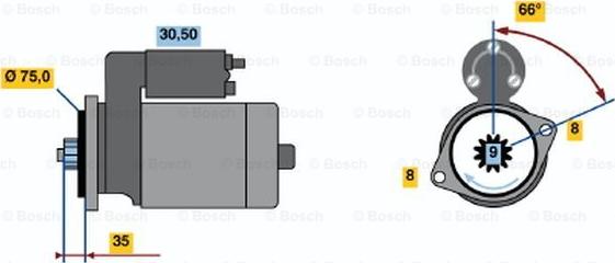 BOSCH 0 986 018 551 - Стартер autozip.com.ua