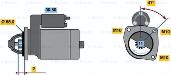 BOSCH 0 986 018 511 - Стартер autozip.com.ua