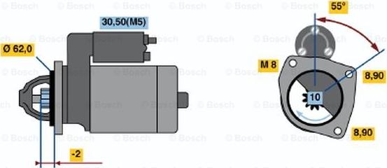 BOSCH 0 986 018 521 - Стартер autozip.com.ua