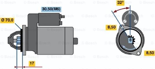 BOSCH 0 986 018 571 - Стартер autozip.com.ua