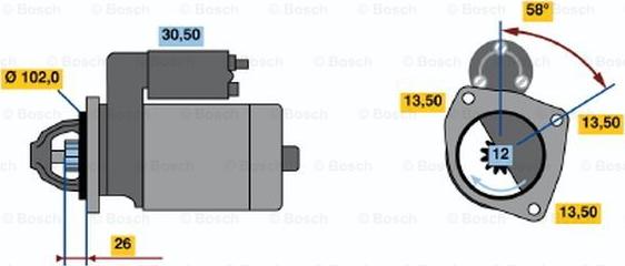 BOSCH 0 986 018 641 - Стартер autozip.com.ua