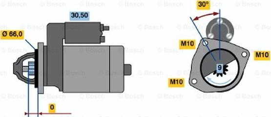 BOSCH 0 986 018 671 - Стартер autozip.com.ua