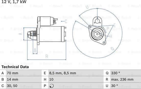 BOSCH 0 986 018 180 - Стартер autozip.com.ua