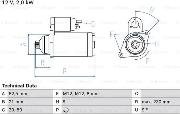 BOSCH 0 986 018 380 - Стартер autozip.com.ua