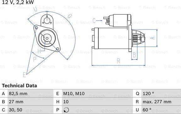 BOSCH 0 986 013 910 - Стартер autozip.com.ua