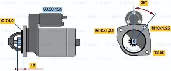 BOSCH 0 986 013 501 - Стартер autozip.com.ua