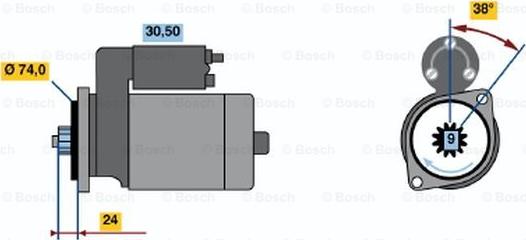 BOSCH 0 986 013 571 - Стартер autozip.com.ua