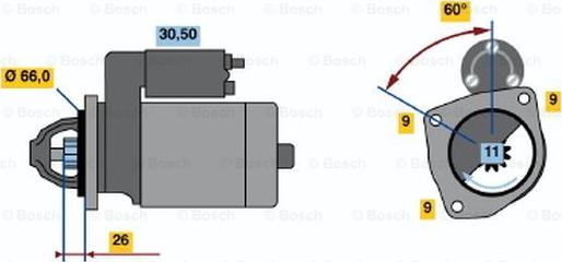 BOSCH 0 986 013 620 - Стартер autozip.com.ua