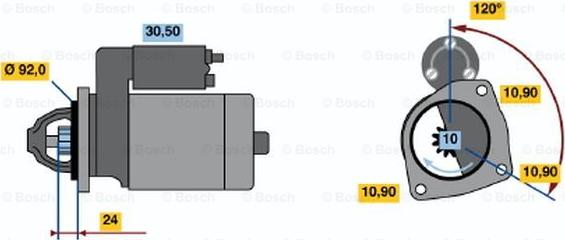 BOSCH 0 986 013 190 - Стартер autozip.com.ua