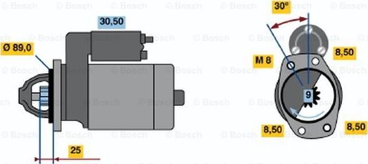 BOSCH 0 986 013 811 - Стартер autozip.com.ua