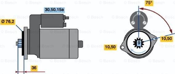 BOSCH 0 986 013 880 - Стартер autozip.com.ua