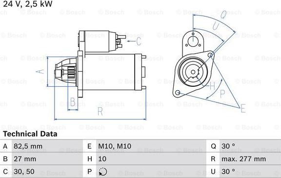 BOSCH 0 986 013 390 - Стартер autozip.com.ua