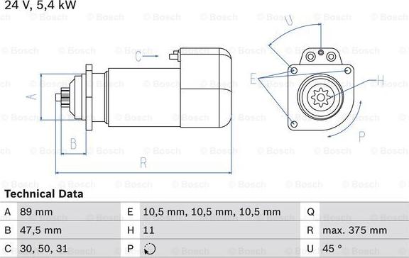 BOSCH 0 986 013 260 - Стартер autozip.com.ua