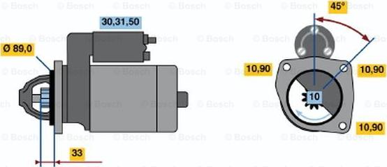 BOSCH 0 986 013 770 - Стартер autozip.com.ua