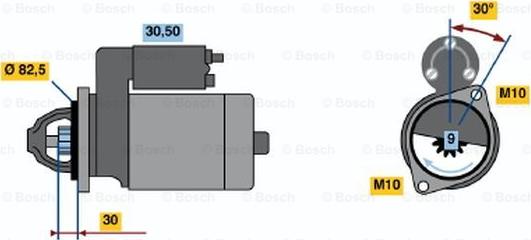 BOSCH 0 986 012 410 - Стартер autozip.com.ua